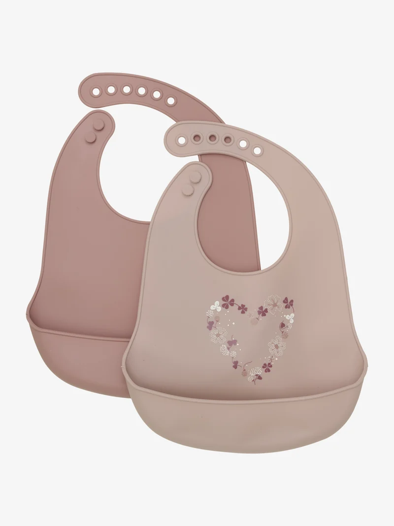 2-pack haklappar Silikon, blomhjärta