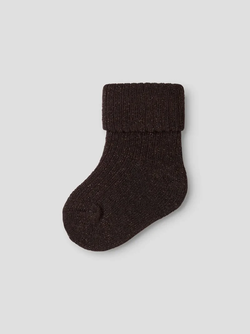 Nobba glittrig strumpa, chocolate plum