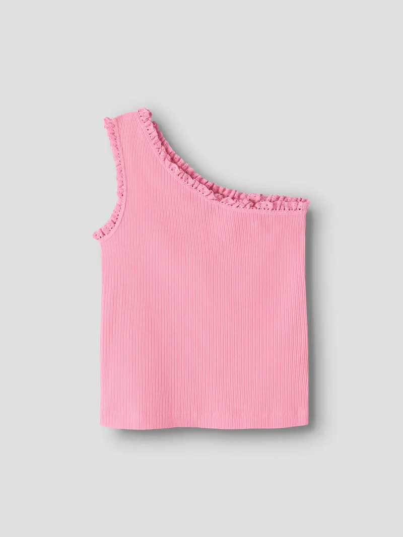 Jabina oneshoulder top, pink drink