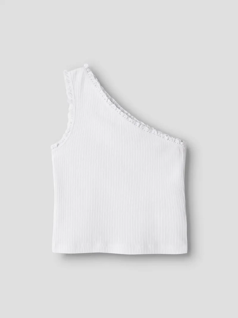 Jabina oneshoulder top, bright white