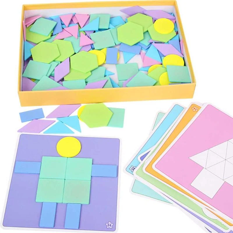 190pcs Creative Children Puzzle Games Educational Intellectual Toys Kids Jigsaw Puzzle Learning Wooden Toys