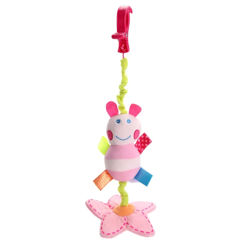Newborn Baby Hanging Toys Newborns Baby Stroller Pram Hanging Rattles Cartoon Animal Teether Rattle Plush Stroller Toys