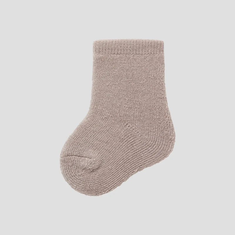 Ullstrumpa Baby Waksi, grå/beige