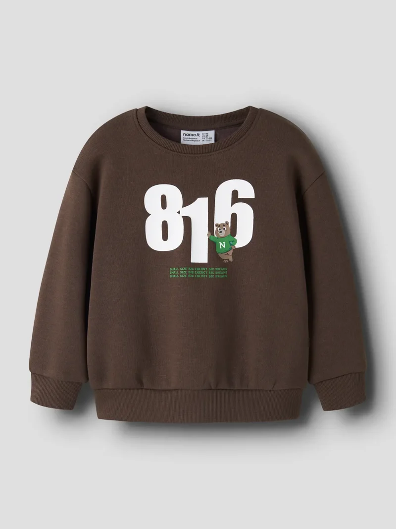 Sweatshirt Nikani, chokladbrun