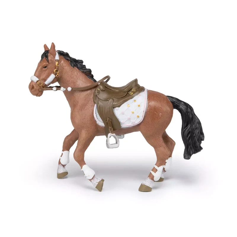 Winter rider's horse