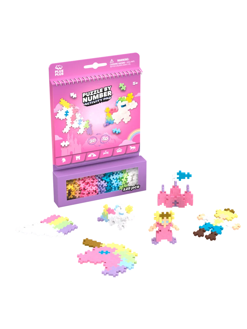 Puzzle by Numbers activity pad, enhörning