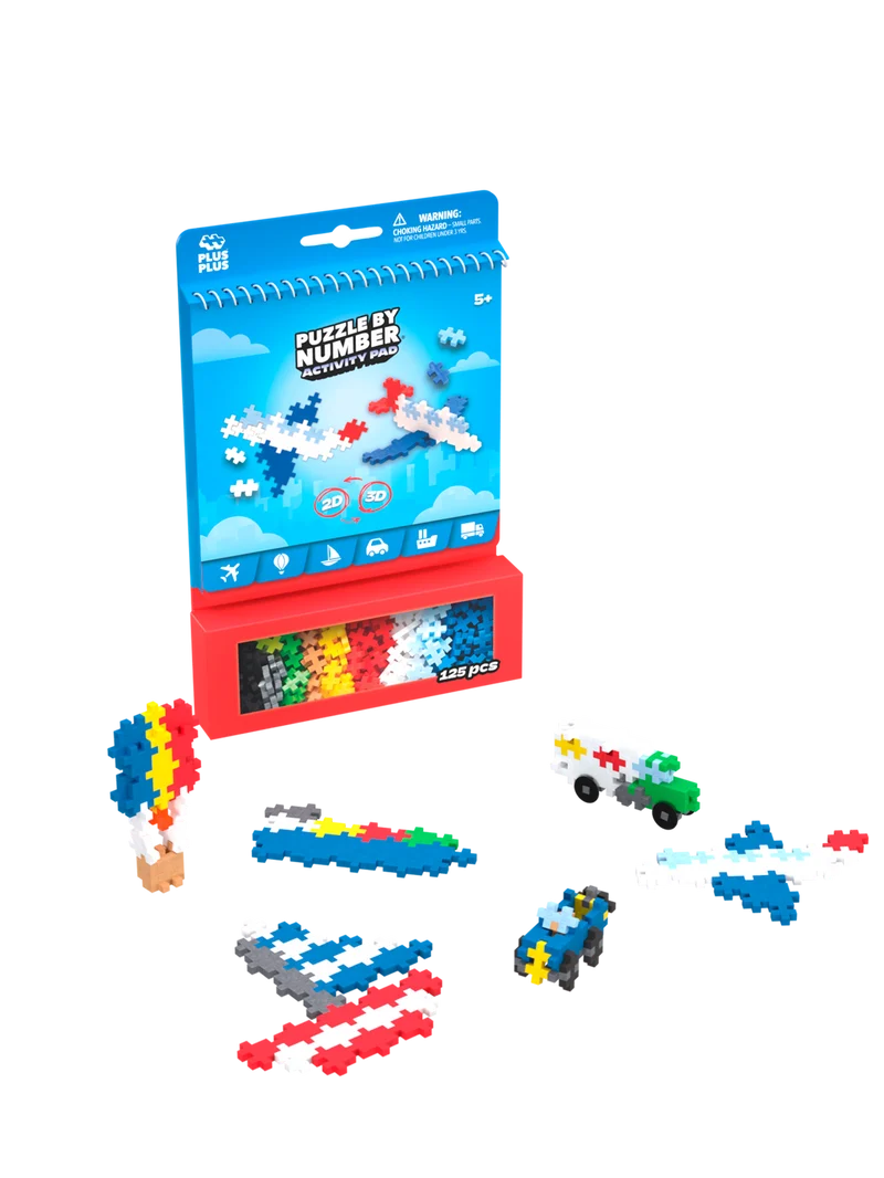 Puzzle by Numbers activity pad, Flygplan