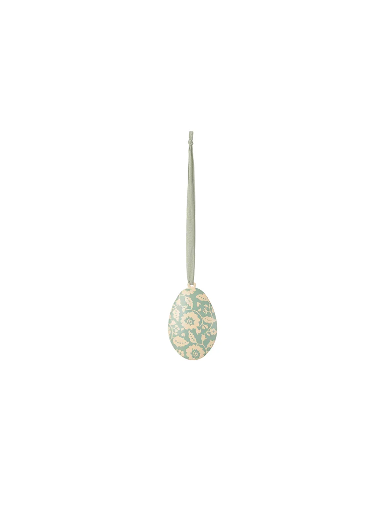 Metallhänge ägg - flowers mint