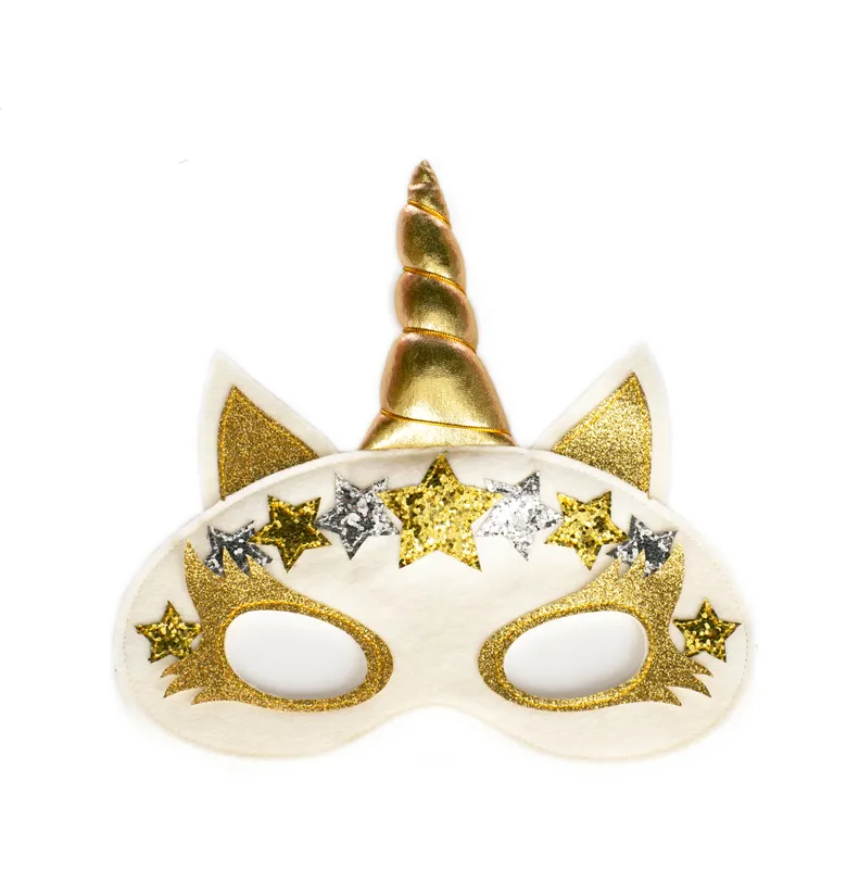 Ansiktsmask Enhörning guld