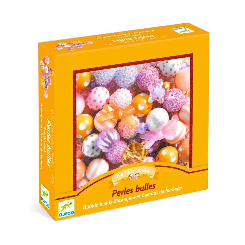 Bubble beads, gold