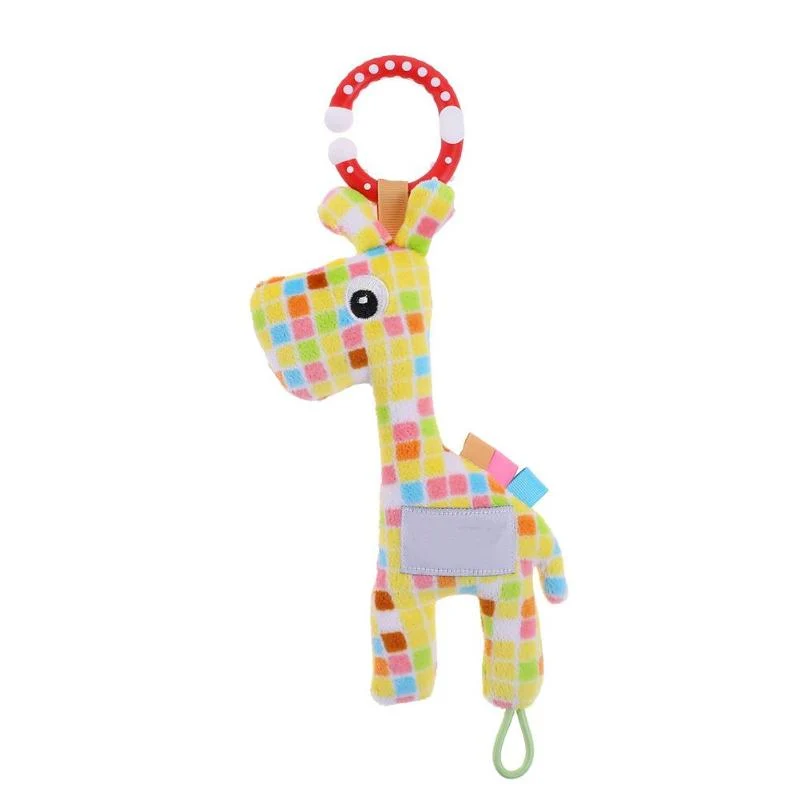 Newborn Baby Toys Boy Girl Cute Cotton Rattles Giraffe Hand Bells Baby Musical Shaking Toys Rattle Ring Plush Toy