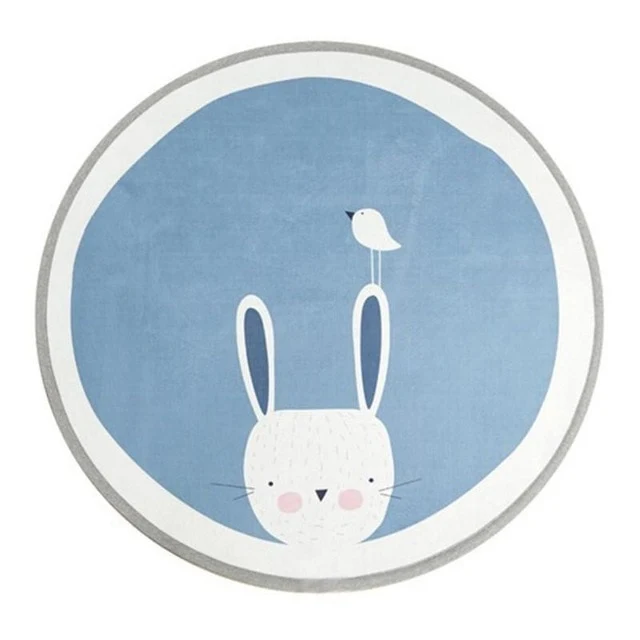 Baby Infant Play Mat Kids Crawling Carpet Floor Rug Baby Bedding Rabbit Blanket Cotton Game Pad Children Room Decor 90/101CM
