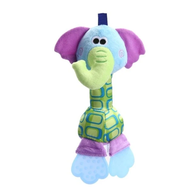 1PC Newborn Baby Hand Bells Rattles Toys Kids Soft Cute Cartoon Animals Playmate Plush Doll Toys Kids Newborns Stuffed Dolls