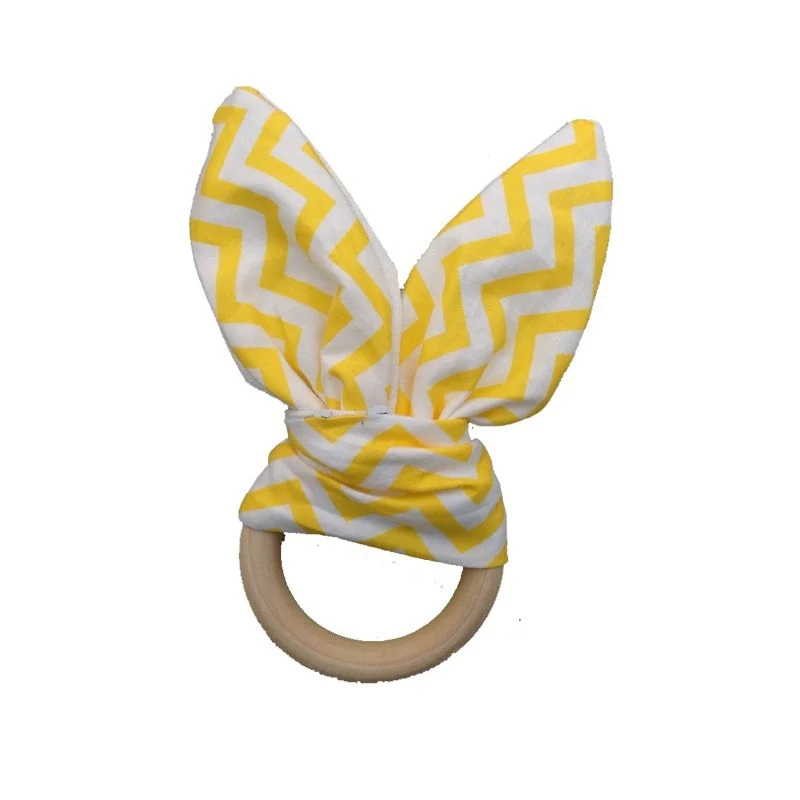 Soft Little Rabbit Ears Baby Toy Wooden Hand Grasp Toy Rattles Develop Baby Intelligence Baby Grasping Toy Hand Bell Rattle