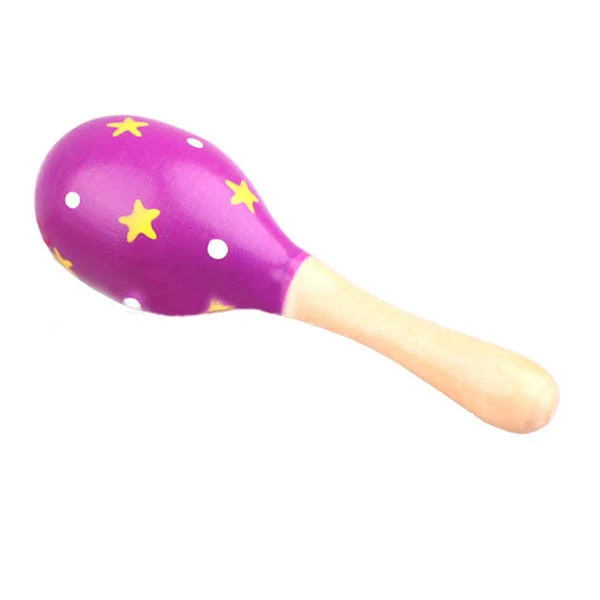 Babies educational toys wood small sand hammer multicolour rod sand hammer Baby wooden toys free shipping