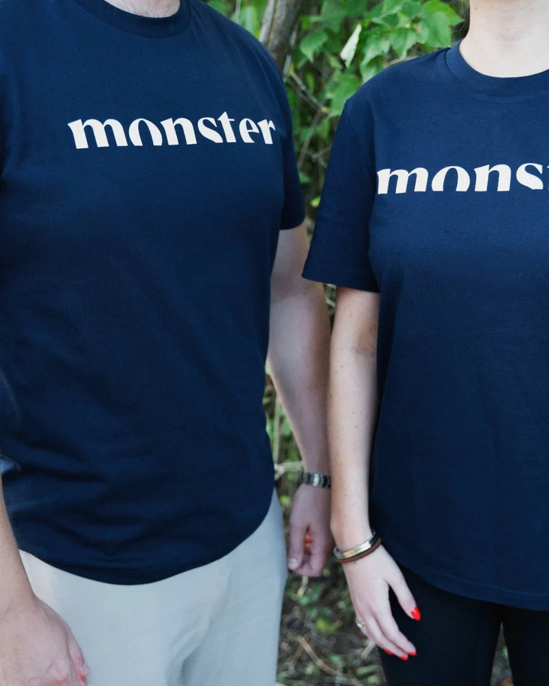 T-shirt Navy Monster