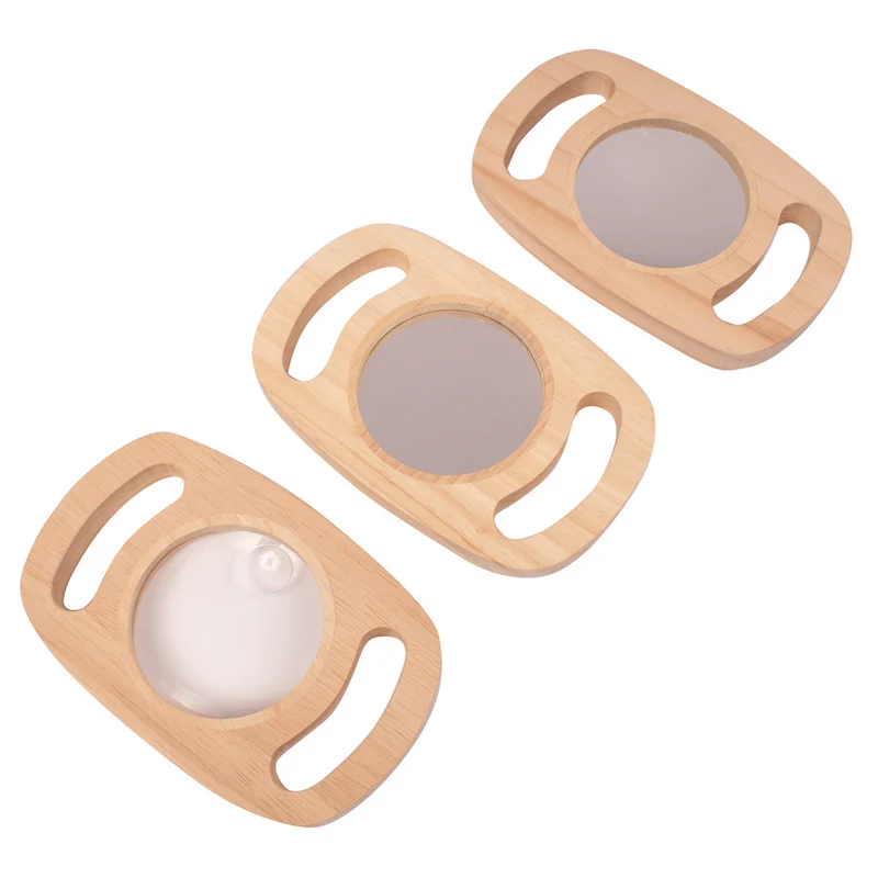 Upptäckarset, 3-pack, konkav, spegel, transparent