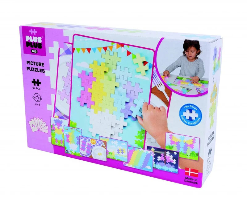 Plus-Plus BIG Picture Puzzles Pastel 60 pcs