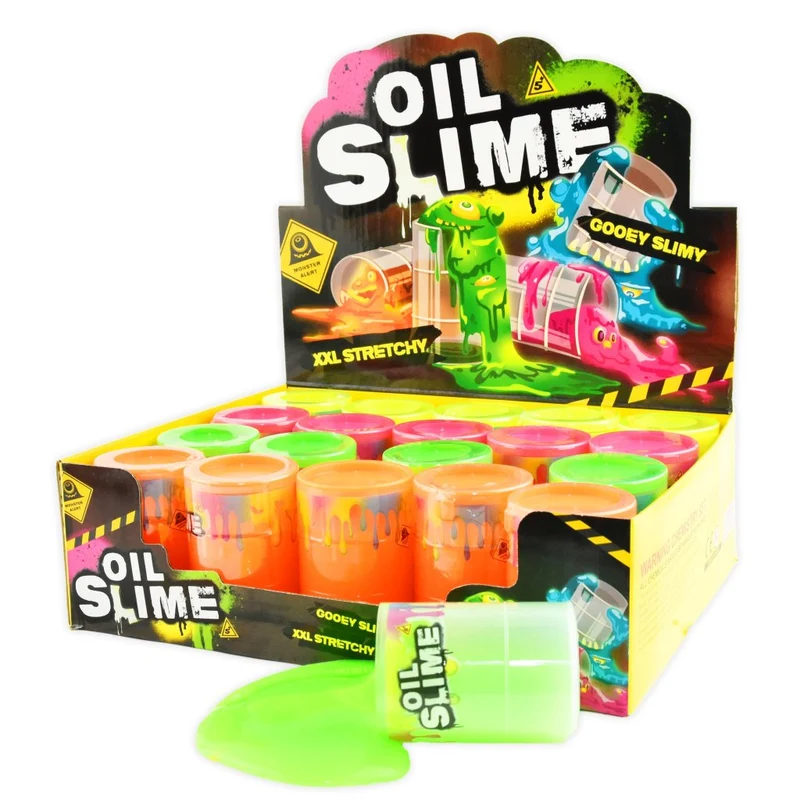 Slime i Oljefat – 4 Färger