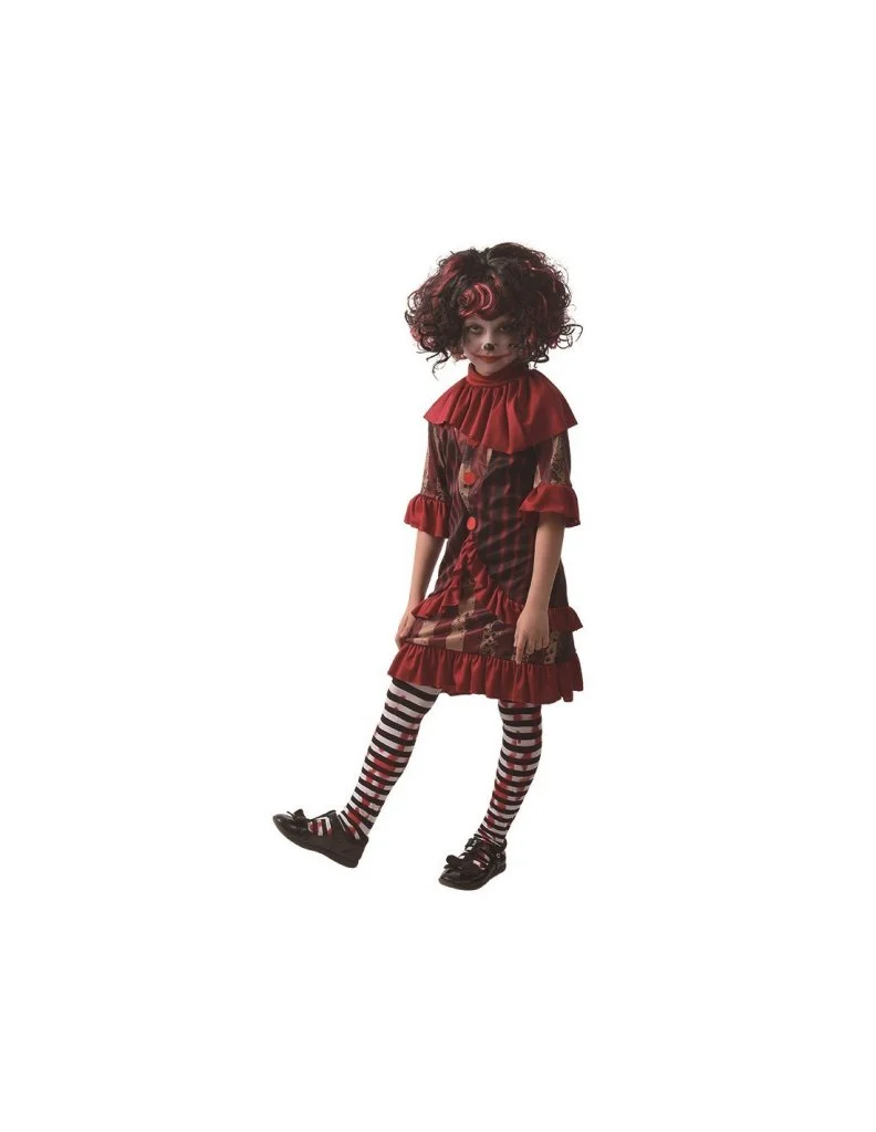 Halloween skräck-clown klänning med krage