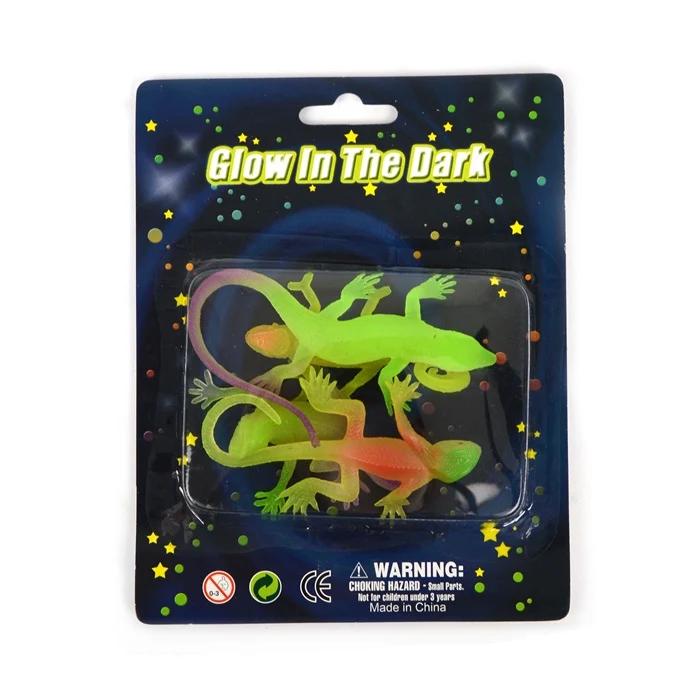 Glow in the dark ödla 4-pack