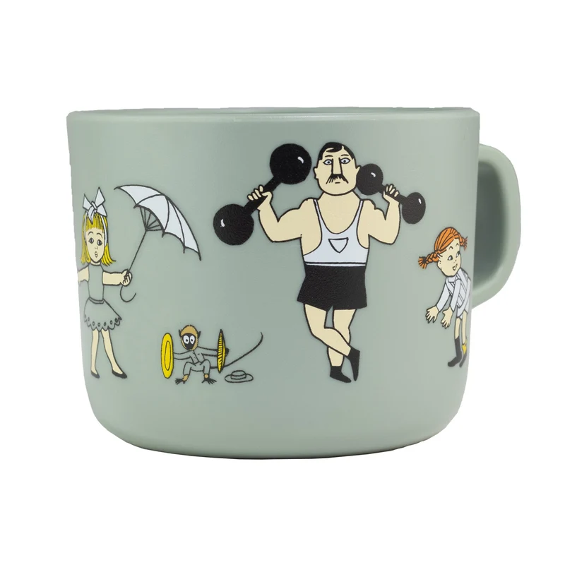 Pippi Cirkus, Mugg med handtag, grön