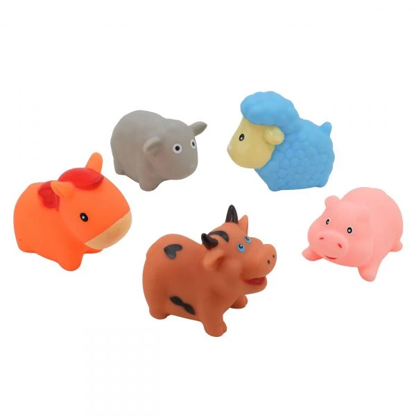 Badleksak, Bondgårdsdjur, 5-pack