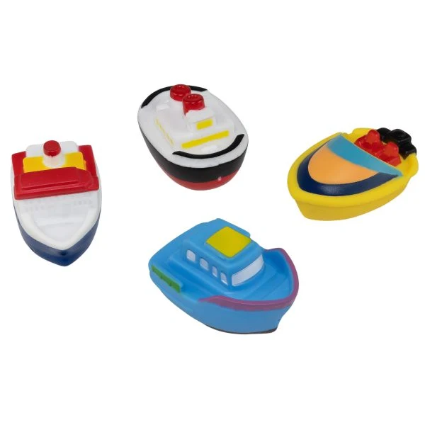 Badleksak, båtar, 4-pack
