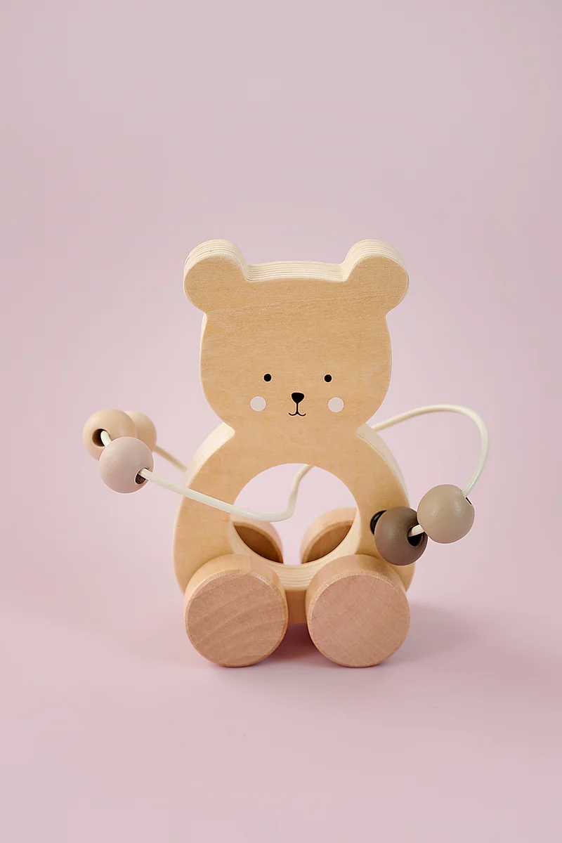 Rulldjur Teddy kulram natur