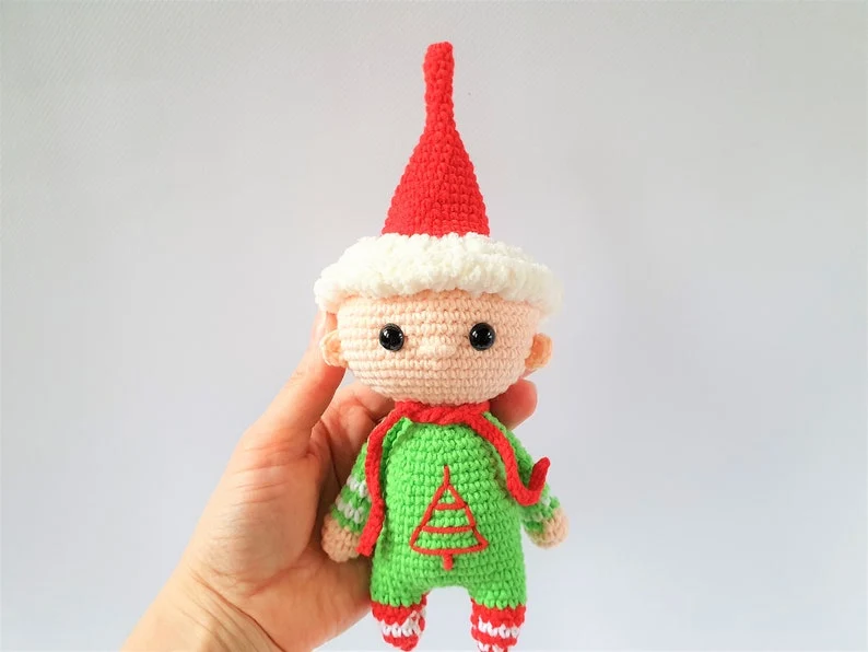 Christmas elf toy crochet
